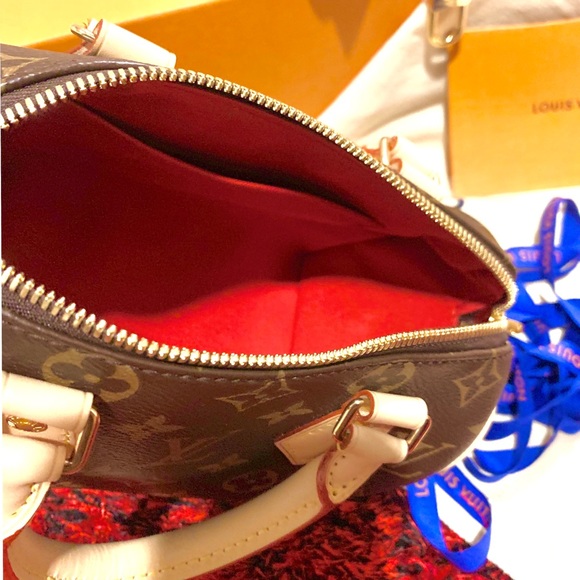 🆕💜Louis Vuitton ADJUSTABLE SPEEDY BANDOULIÈRE 20 Black Strap - Picture 10 of 17